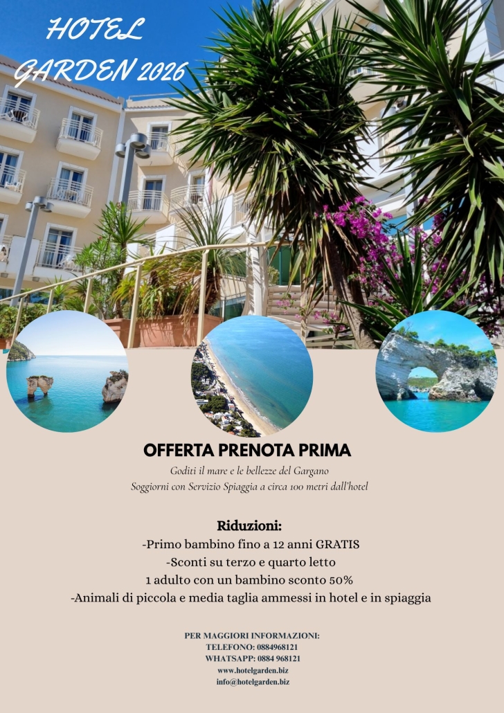 prenota prima Prenota in anticipo le tue vacanze sul gargano